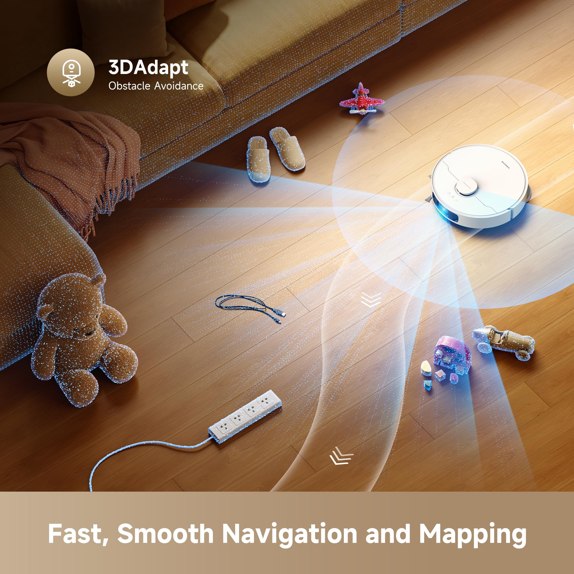 Tikom Robot Vacuum and Mop Combo, 6000Pa Automatic Robotic Vacuum Cleaner, Smart Mapping, 150 Min Max, Ideal for Pet Hair, Hardfloors, Carpets, Home(L8000 Pro) thumbnail 13