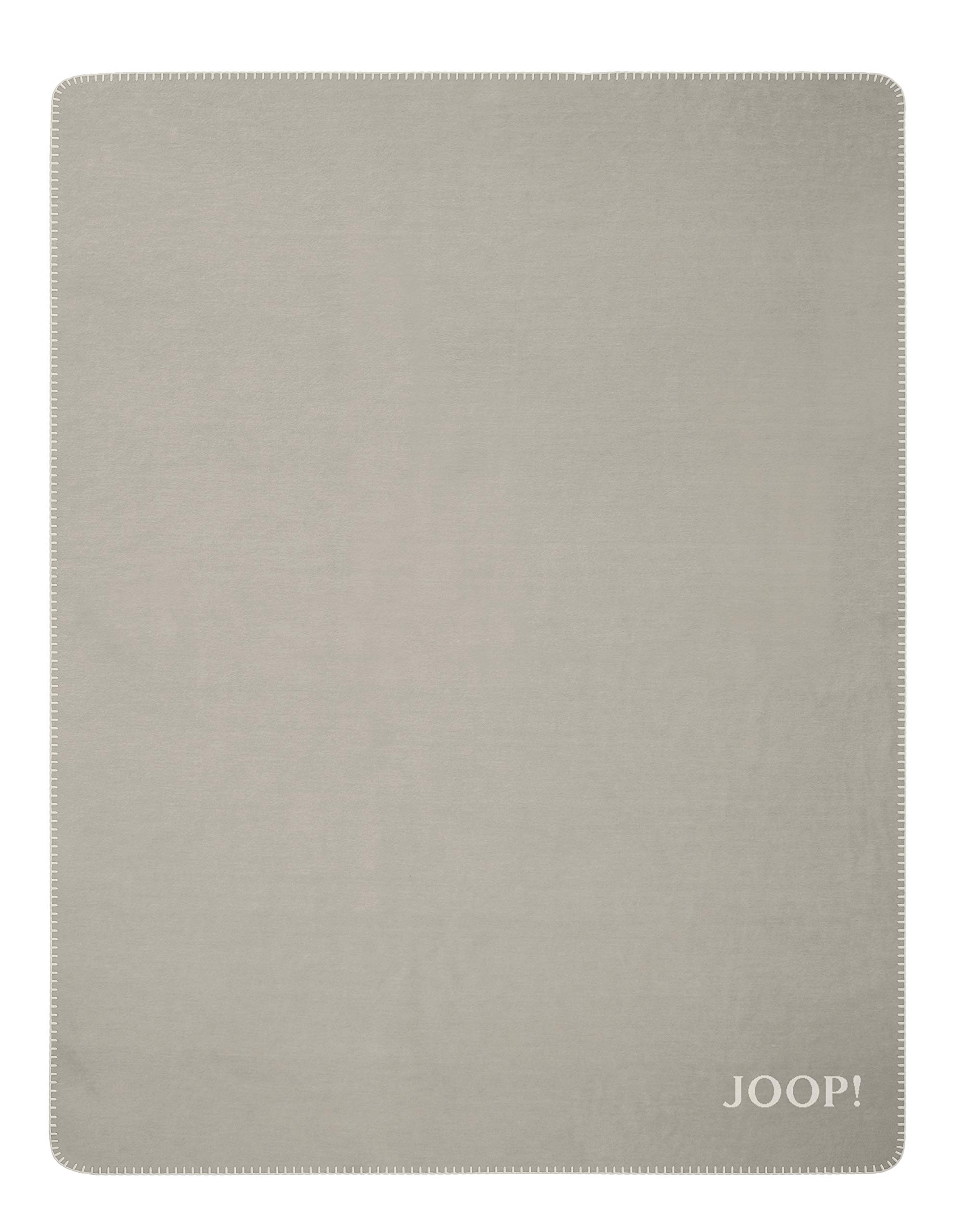Joop!® Uni-Doubleface I flauschig-weiche Kuscheldecke Sand-Pergament I Wohndecke aus Baumwollmischgewebe in beige I Tagesdecke 150x200cm | nachhaltig produziert in Deutschland I Öko-Tex Standard 100