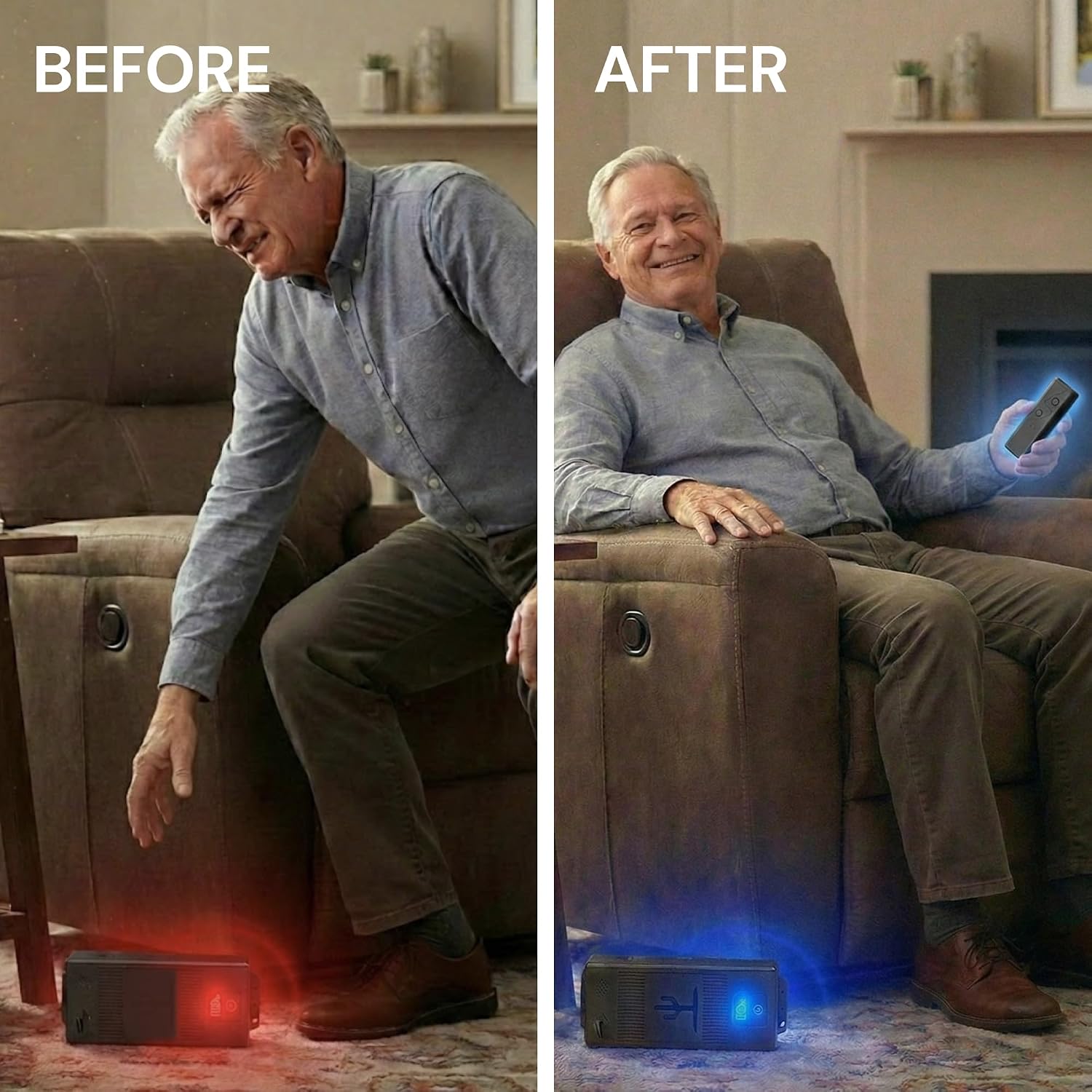 Blue Cactus Drainage Prevention Kit for Recliner Batteries | Extends Battery Life - Kill Switch to Stop Ghost Drainage - Convenient Remote Control - For Chairs that Draw Power 24/7