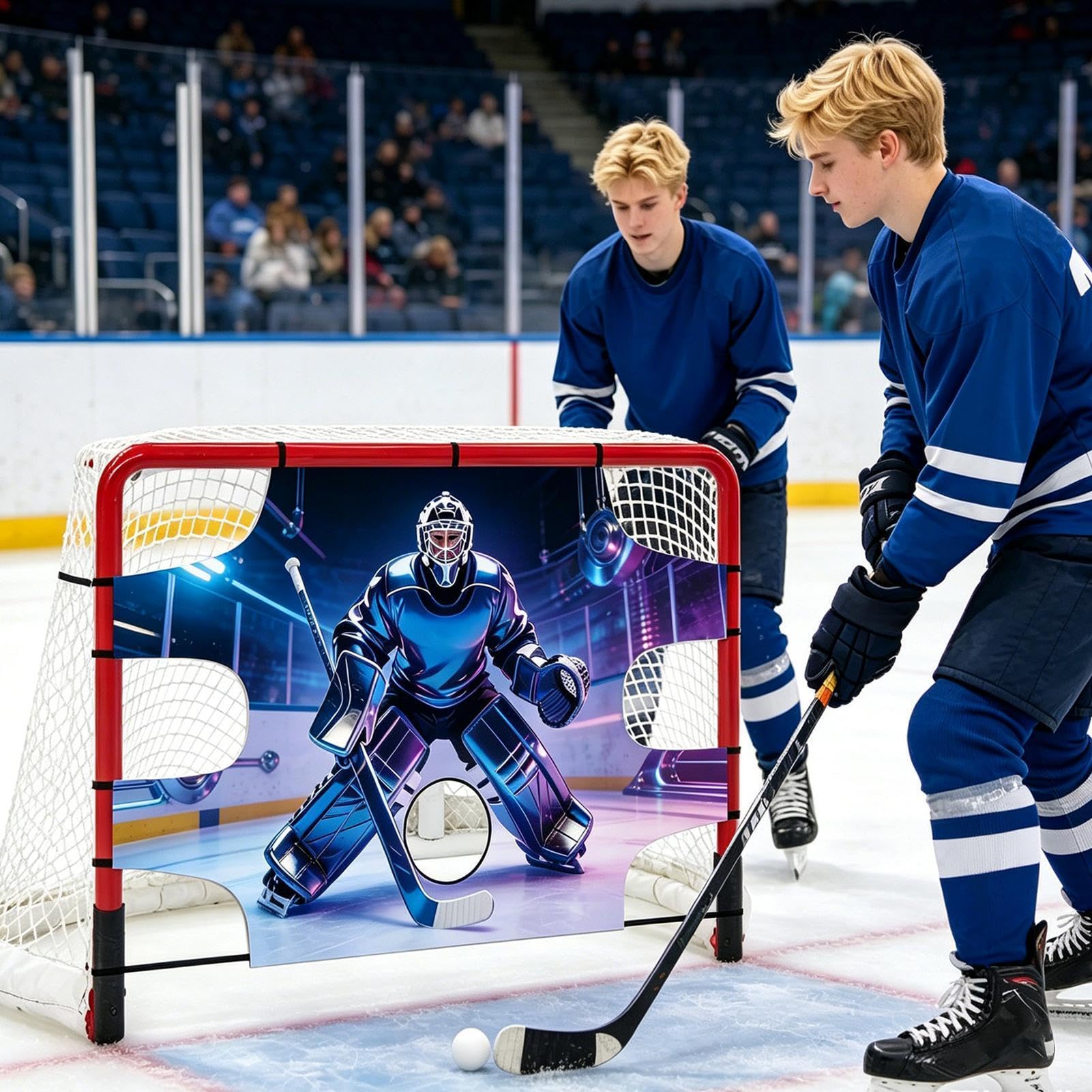 Bersaglio per porta da hockey - Tappetino da tiro 122x183 cm, Trainer per la precisione della reazione | Tappetino per allenamento per giovani adulti, ricambio per telone da rimbalzo per allenamento p