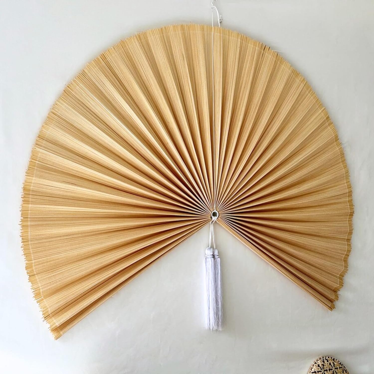 ChumDecor Fan Wall Decor, Japanese Chinese Wall Fans Decor, Boho Hanging Headboard, Decorative Folding Fan for Over Bed Decorations