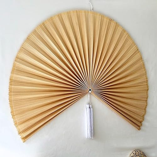 Miniatura 2 de ChumDecor Fan Wall Decor, Japanese Giant Fan, Large Bamboo Fan Wall Art For Boho Hanging Headboard, Decorative Folding Fans For Over Bed, Asia