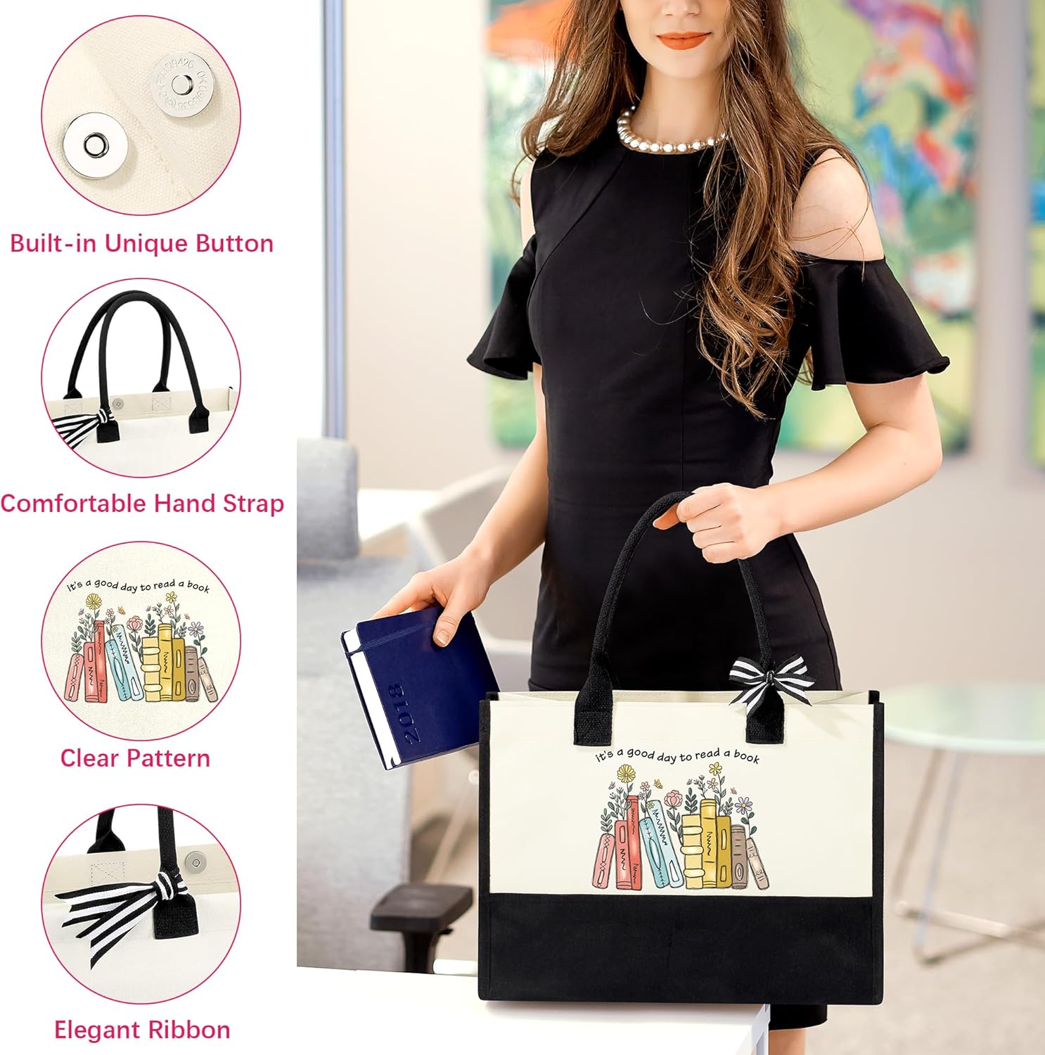 JoycuFF Book Lovers Gifts, Book Accessories Bookish Christmas Gifts for Books Lovers Women, Librarian Club Gift for Readers Bookworms - Image 3