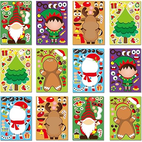 24 Christmas Sticker Sheets - The Perfect Christmas Gift for Kids