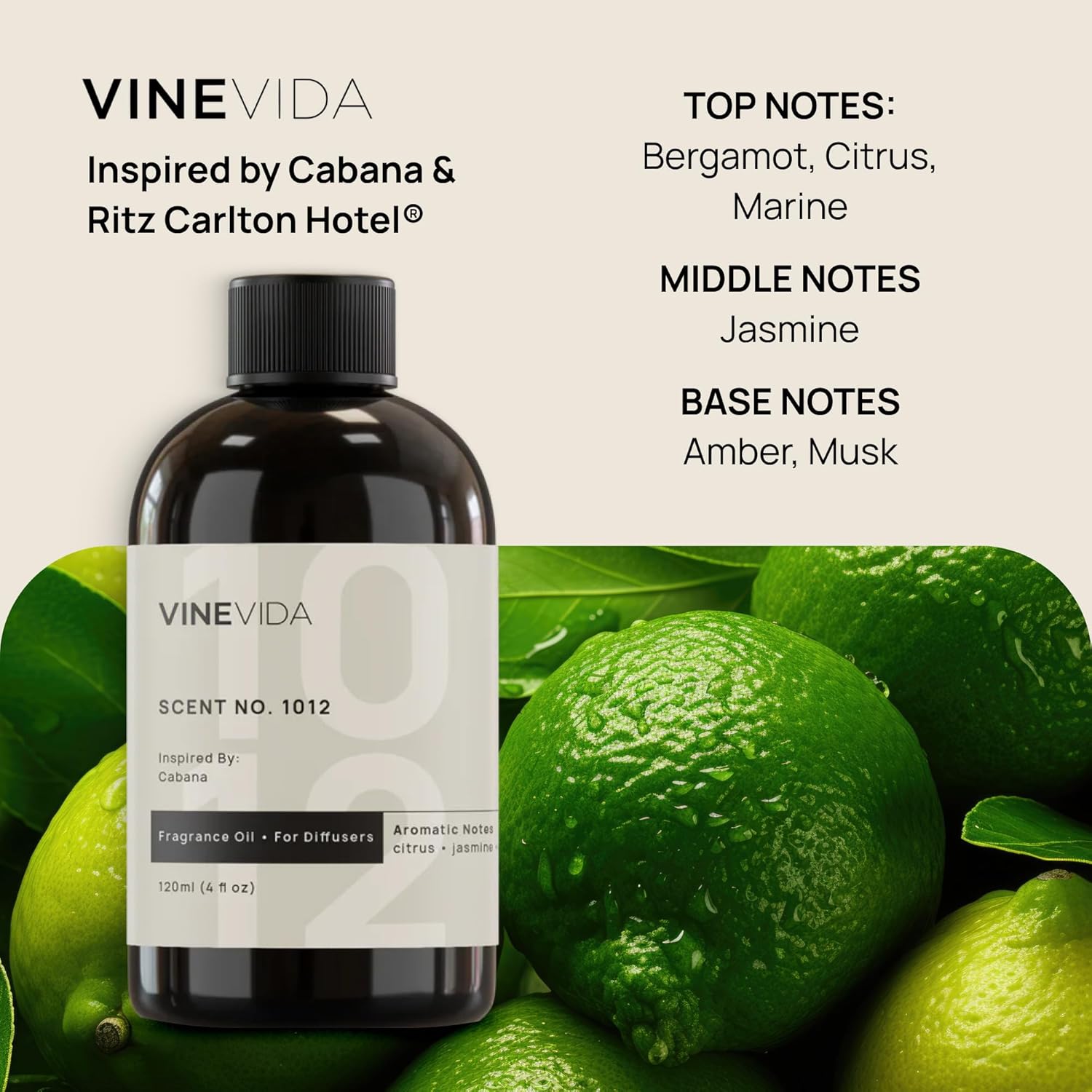 VINEVIDA [4 Fl Oz] Luxury Hotel Scent Diffuser Oil - Scent No.1012 Inspired by Ritz Carlton Hotel, Fragrance for Cold Air Diffuser, Home Luxury Scents, Scents Collection Essential Oil for HVAC - Image 2