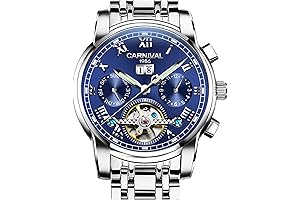 Mens Tourbillon Automatic Blue Carnival Watch