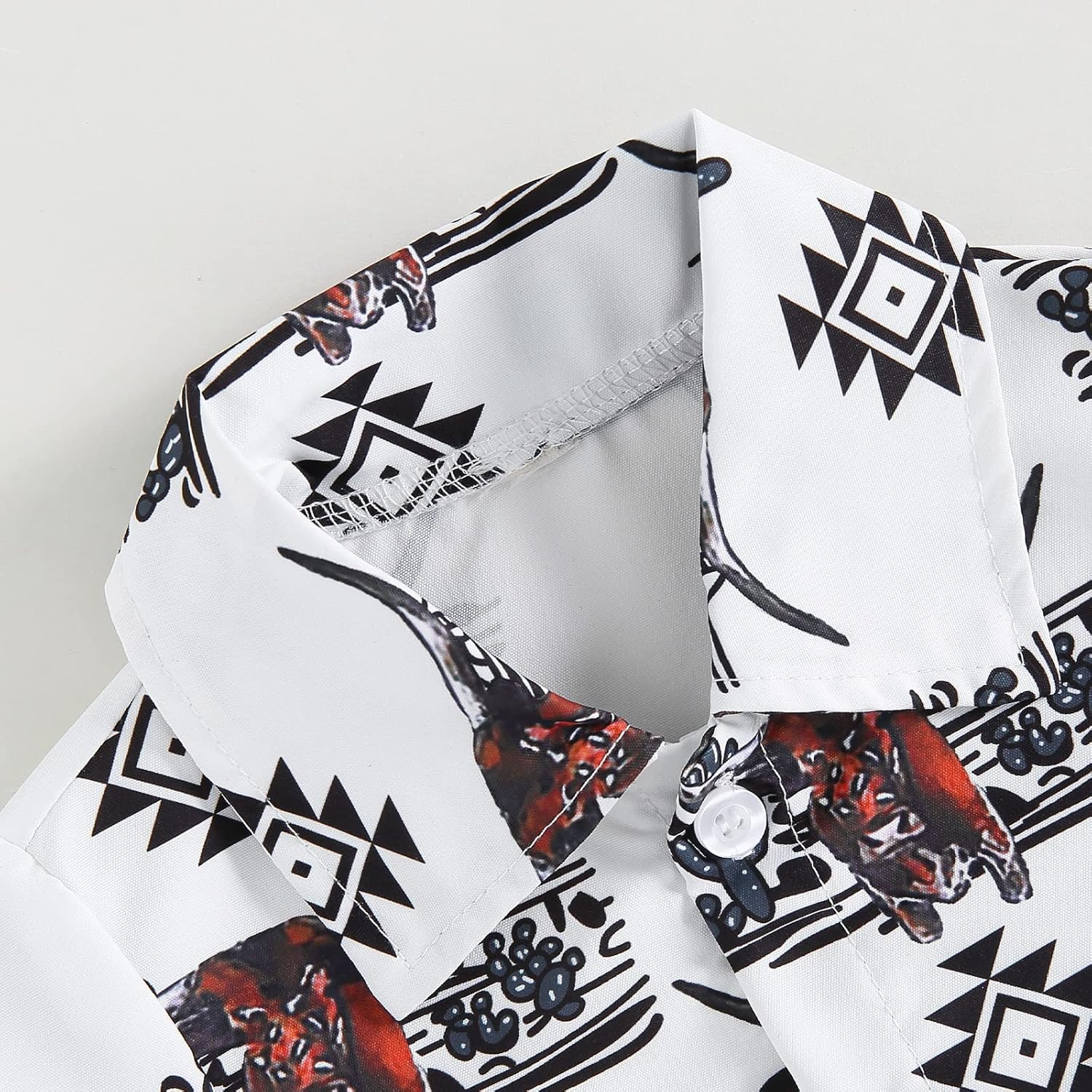 Kayotuas Western Baby Boy Clothes Cowboy Shirt Romper Long/Short Sleeve Button Down Dress Bodysuit Infant Gentleman Outfits - Image 5