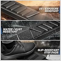 Vista 5 de Auto Dynasty Estribos compatibles con modelos 2007-2019 de Chevy Silverado GMC Sierra de cabina extendida, riel lateral de aluminio, estribo tipo