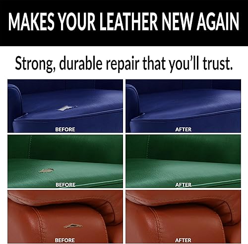Miniatura 2 de Malviani Kit de reparación de cuero - Azul - Restaurar muebles, sofá, bolso, asiento de coche y vinilo