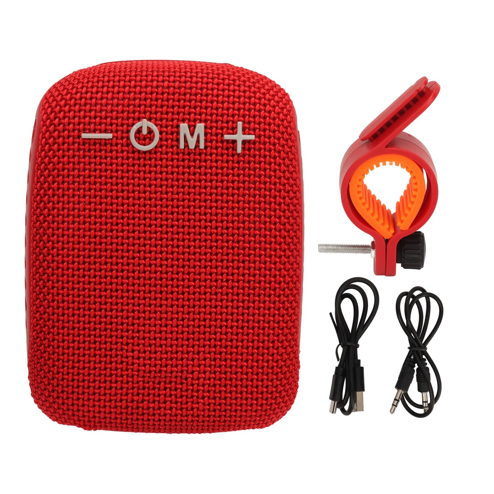 Goshyda Altoparlante Bluetooth da Ciclismo Staffa per Bici Wireless Altoparlanti Esterni Portatili Resistenti all'acqua Supporta la Scheda di Memoria (rosso)
