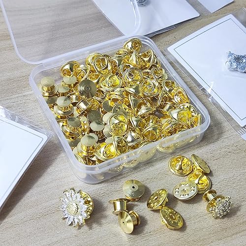 Miniatura 5 de XKCWXY Juego de 57 piezas con cierre de pasador con 16 piezas y 41 piezas en 2 estilos únicos, perfecto para broches, corbatas, sombreros, insignias