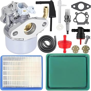 696065 Carburetor Tune Up Kit Fits for Briggs Stratton 798654 697422 215369 110402 214706t 214706 215434 792970 811064 32711242 Intek 190 Engine 850 Series Engine Parts with 491588S Air Filter