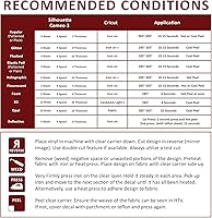 Vista 7 de Firefly Craft - Lámina de vinilo elástico para transferencia de calor, HTV metálico, para planchar para usar con Cricut y Silhouette, para prensa