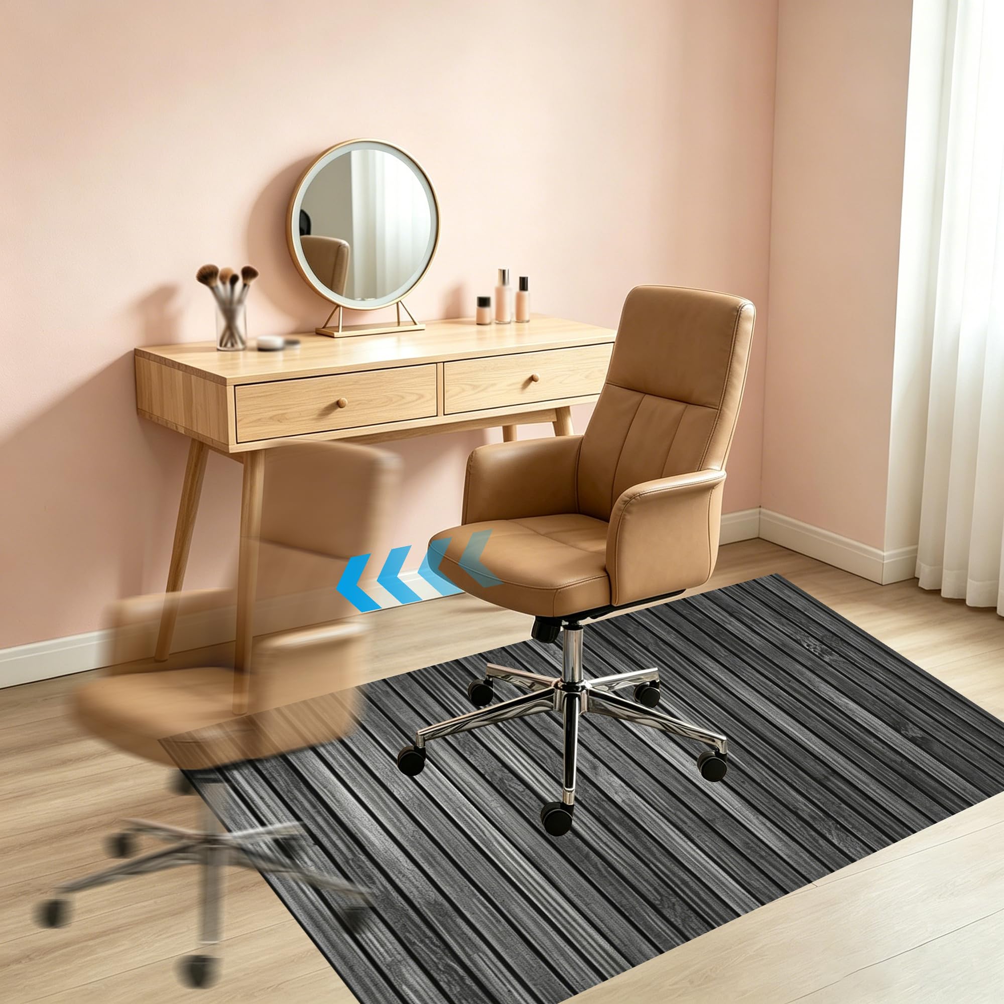 Antidérapant Tapis Gaming Sol, Tapis de Protection du Sol pour Chaise de Bureau, pour Parquet, Carrelage et Sol Dur, Polyester Tapis Protège-Sol 160 x 200 cm