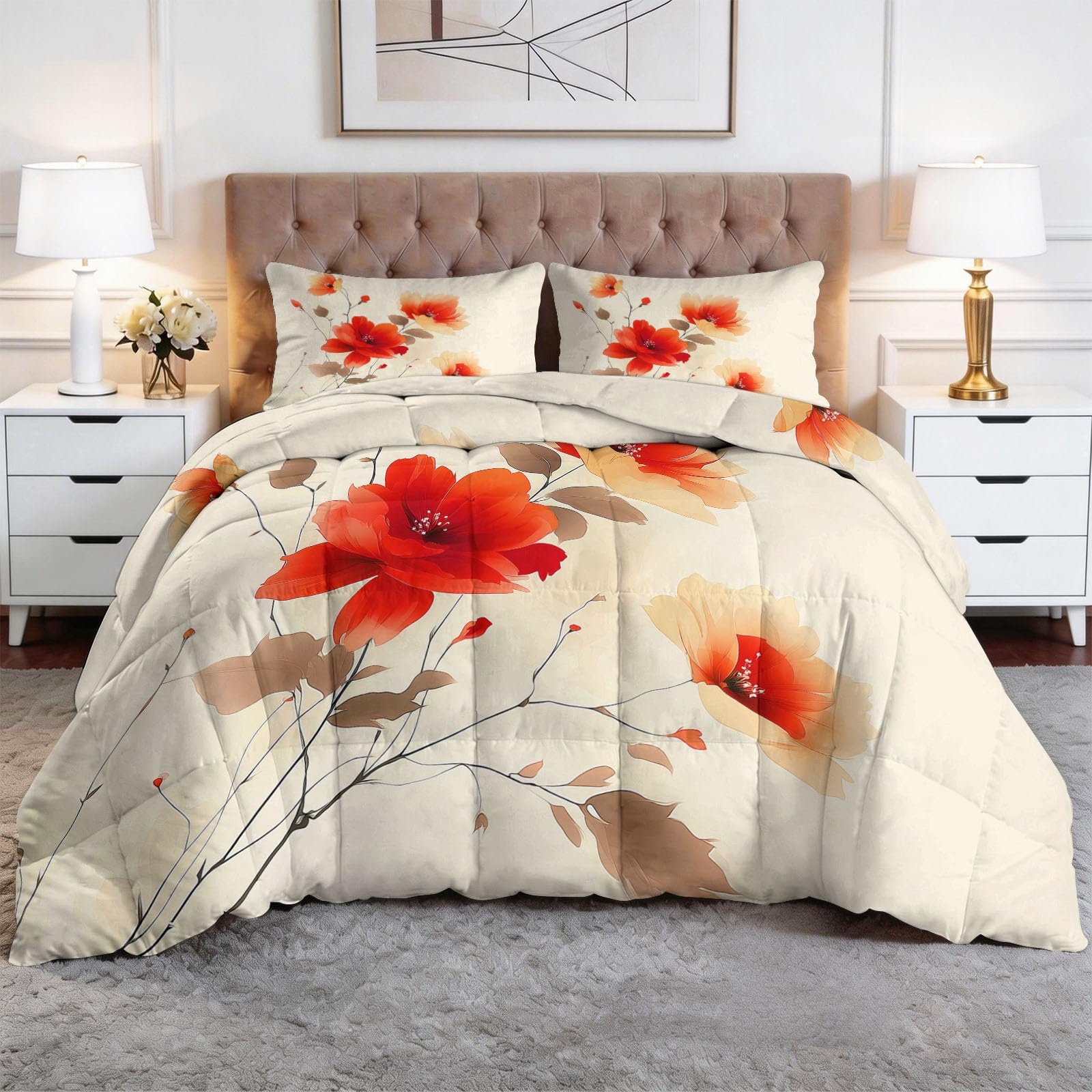 Edredón lavable y antialérgico de 240 x 220 cm para cama de matrimonio