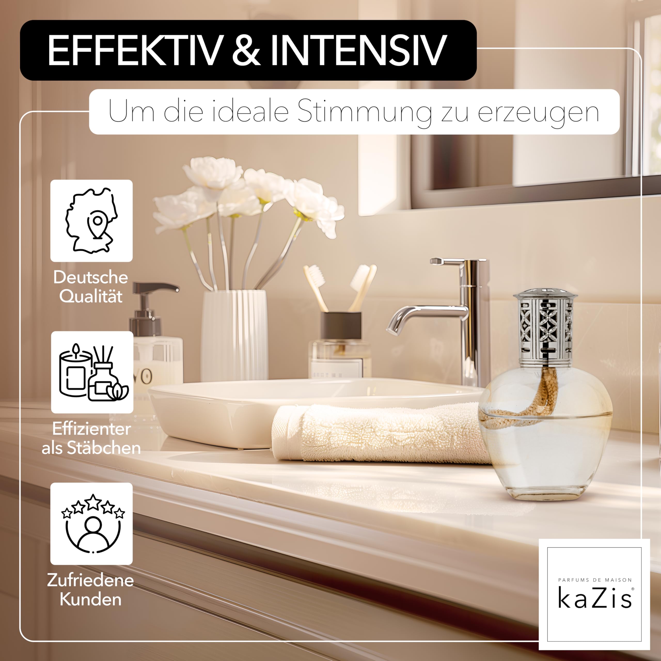 KAZIS® I Katalytische Lampe Viktoria I Duftlampe I transparent
