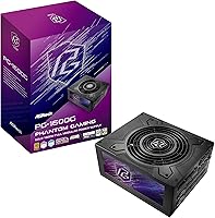 ASRock Phantom Gaming PG-1600G 1600W 80+ Gold Fully Modular PSU - ATX 3.1 PCIe 5.1 12V-2x6 Japanese Caps 10-Year Warranty