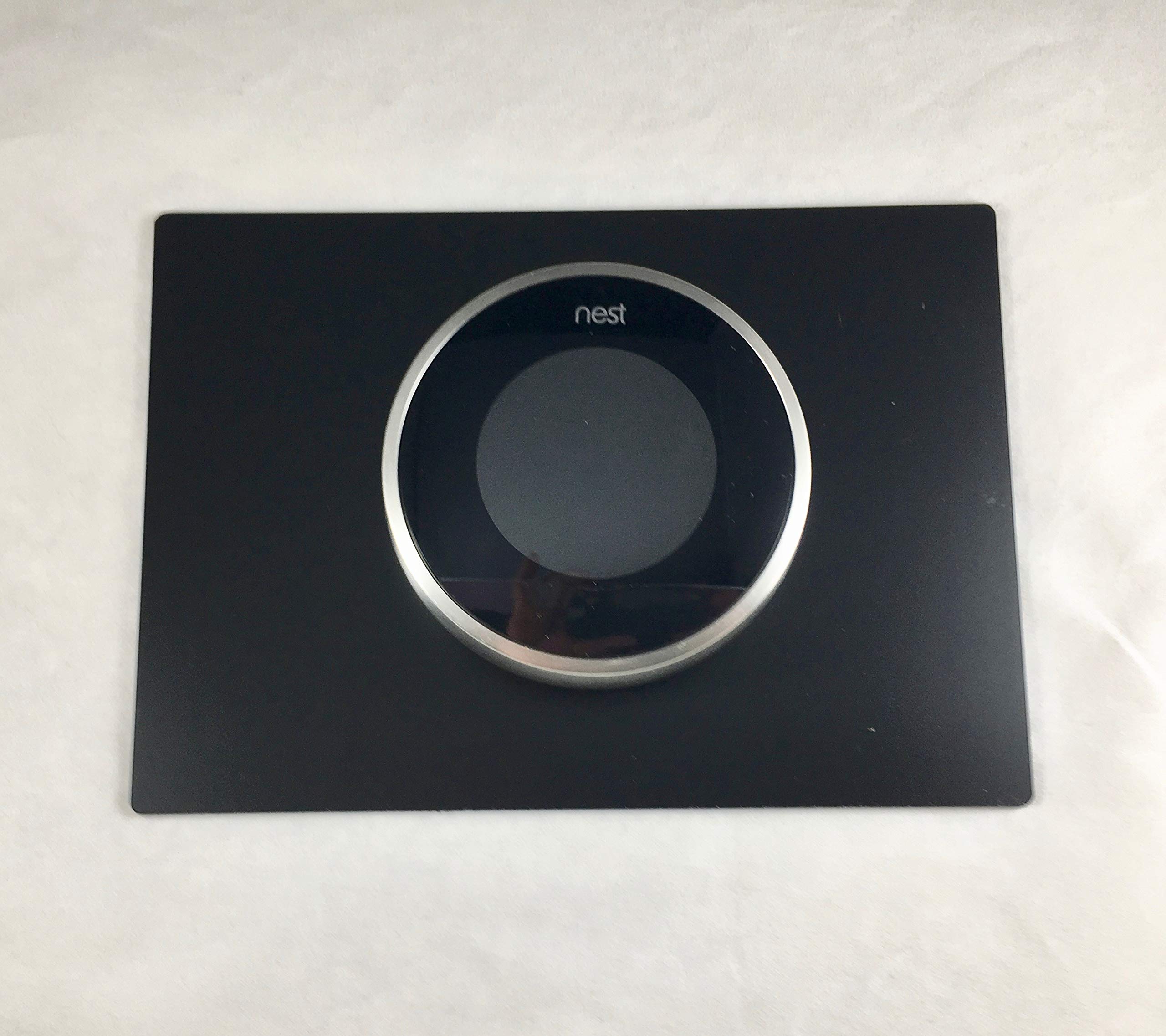 Decorative Multiple Sizes Nest Thermostat Wall Plate - BLACK RECTANGLE (5.5 X 7.5)