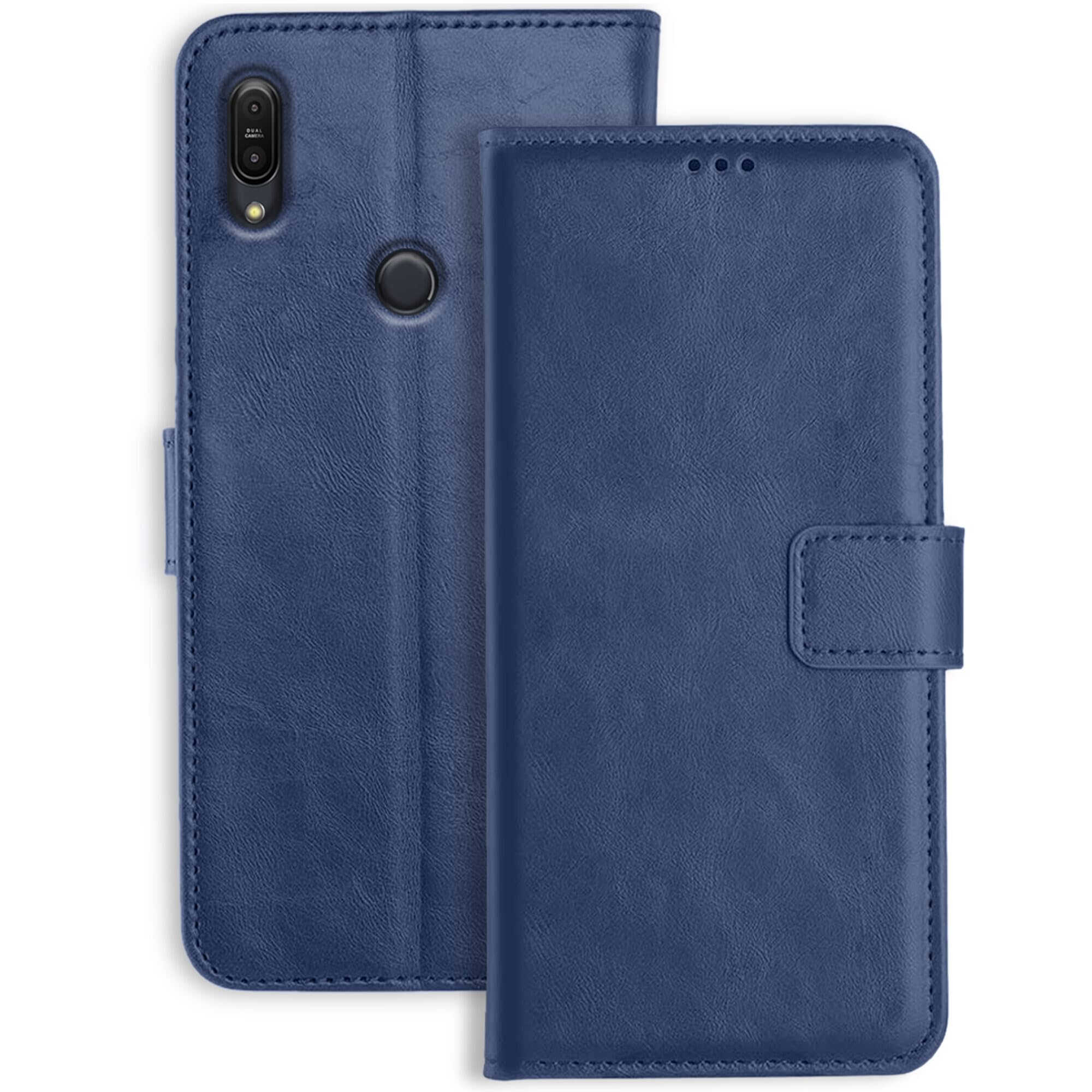 Orosky Asus Zenfone Max Pro M1 Flip Back Cover Case | Inbuilt Stand & Pockets | Magnetic Shockproof Leather Wallet Style Flip Case for Asus Zenfone Max Pro M1 (Blue) (B092JSDTD7) Amazon Price History, Amazon Price Tracker