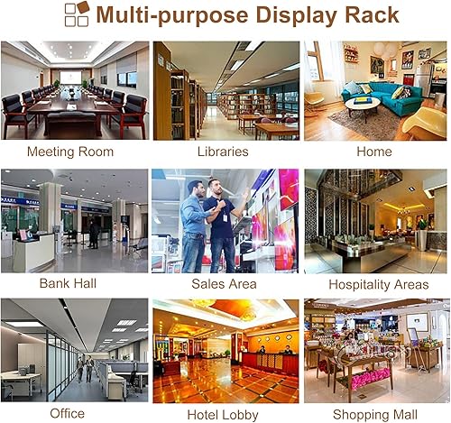 Miniatura 5 de Revistero Estante de exhibición de revistas para el hogar, soporte delgado para revistas de 3 niveles, estante organizador de almacenamiento de