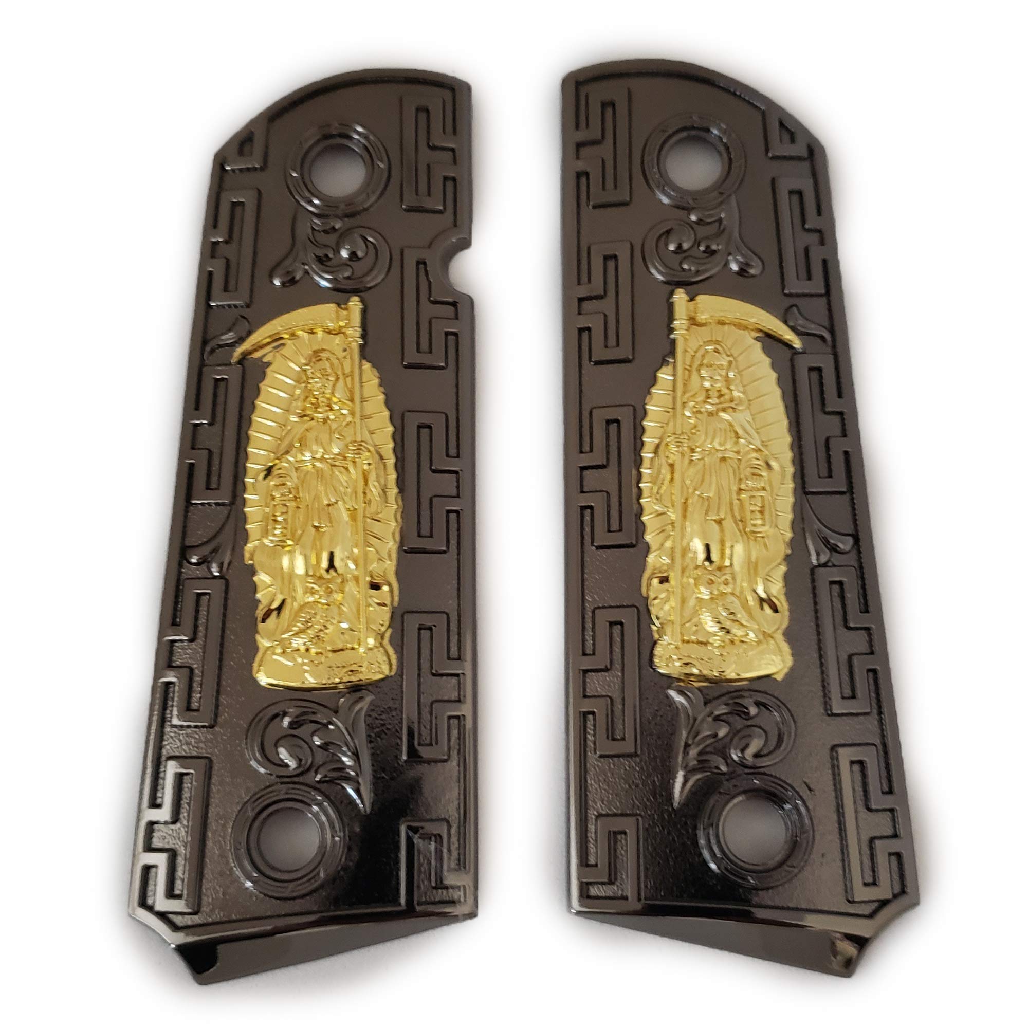 1911 Pistol Grips Full Size - Gold Replacement Grips For Colt, Kimber, Springfield & Other 1911 Models