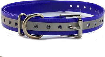 Replacement Strap for SportDOG Collars - 3/4" Wide Ultra-Durable Dog E-Collar Replacement for Training, Bark, Shock, Electric, and GPS Collars - 28" Adjustable Length SportDOG Reflective Blue
