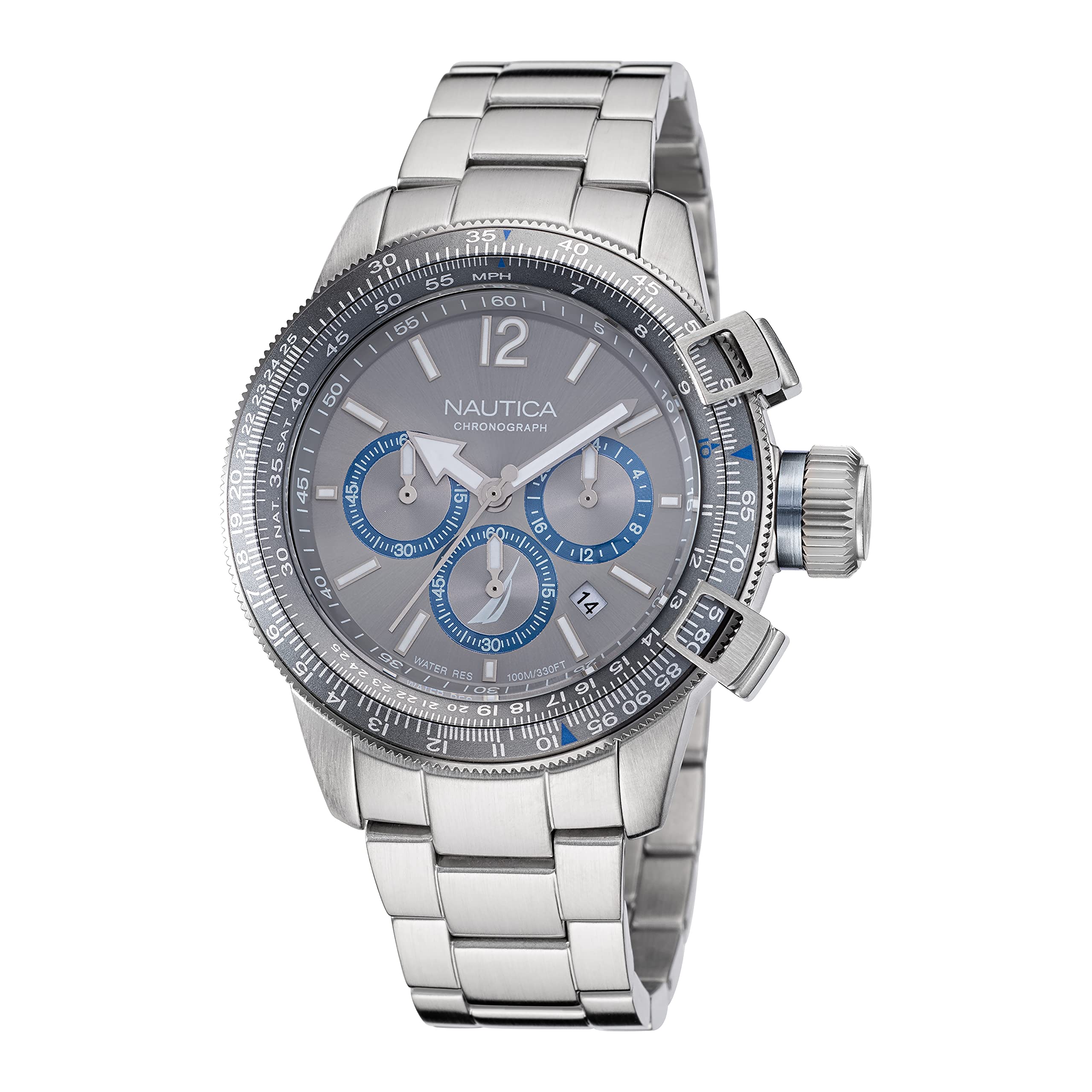 nautica Cinturino da uomo al quarzo, in acciaio inox | FindTheDeal