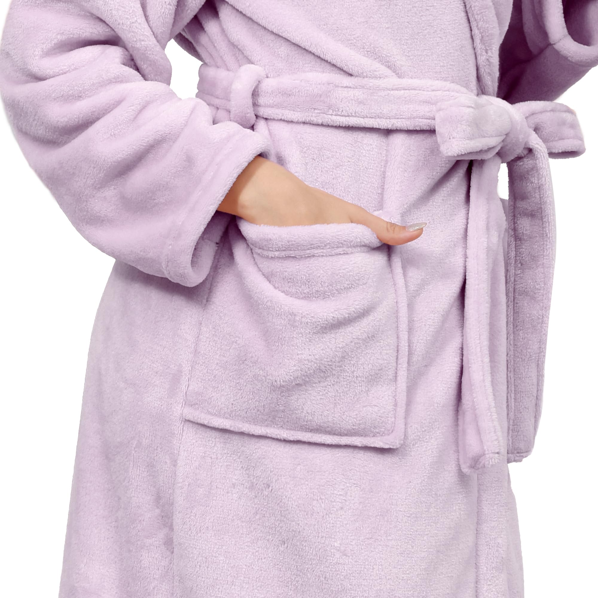 Plush Soft Robes for Women, Premium Fleece Womens Robe Cozy Warm Bathrobe