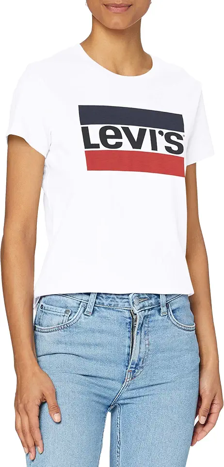 Levi's Damen The Perfect Tee T-Shirt, Large Batwing Logo