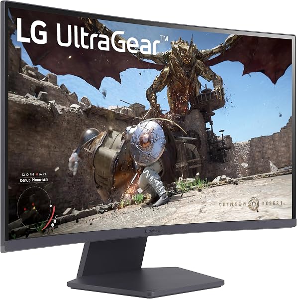 LG 27GS60QC-B Ultragear Curved Gaming Monitor 27-Inch QHD (2560x1440) 180Hz 1ms 1000R AMD FreeSync HDR10 HDMIx2 DisplayPort Borderless Design Black Stabilizer DAS Crosshair FPS Counter - 5