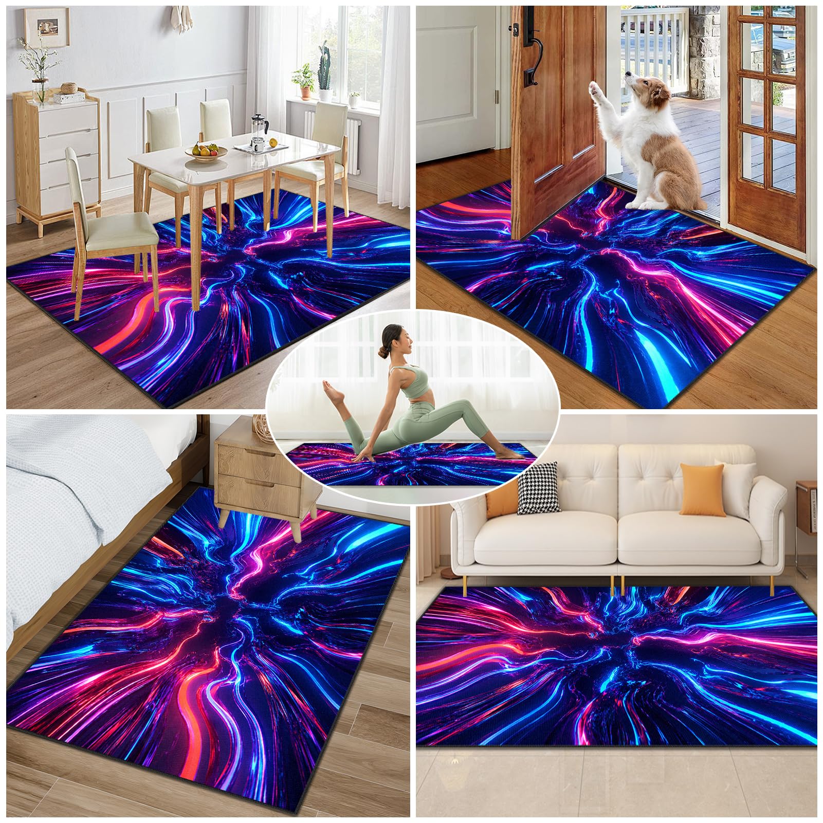 Tapis Gaming Sol Antiderapant de Chaise de Bureau 200 x 300 cm