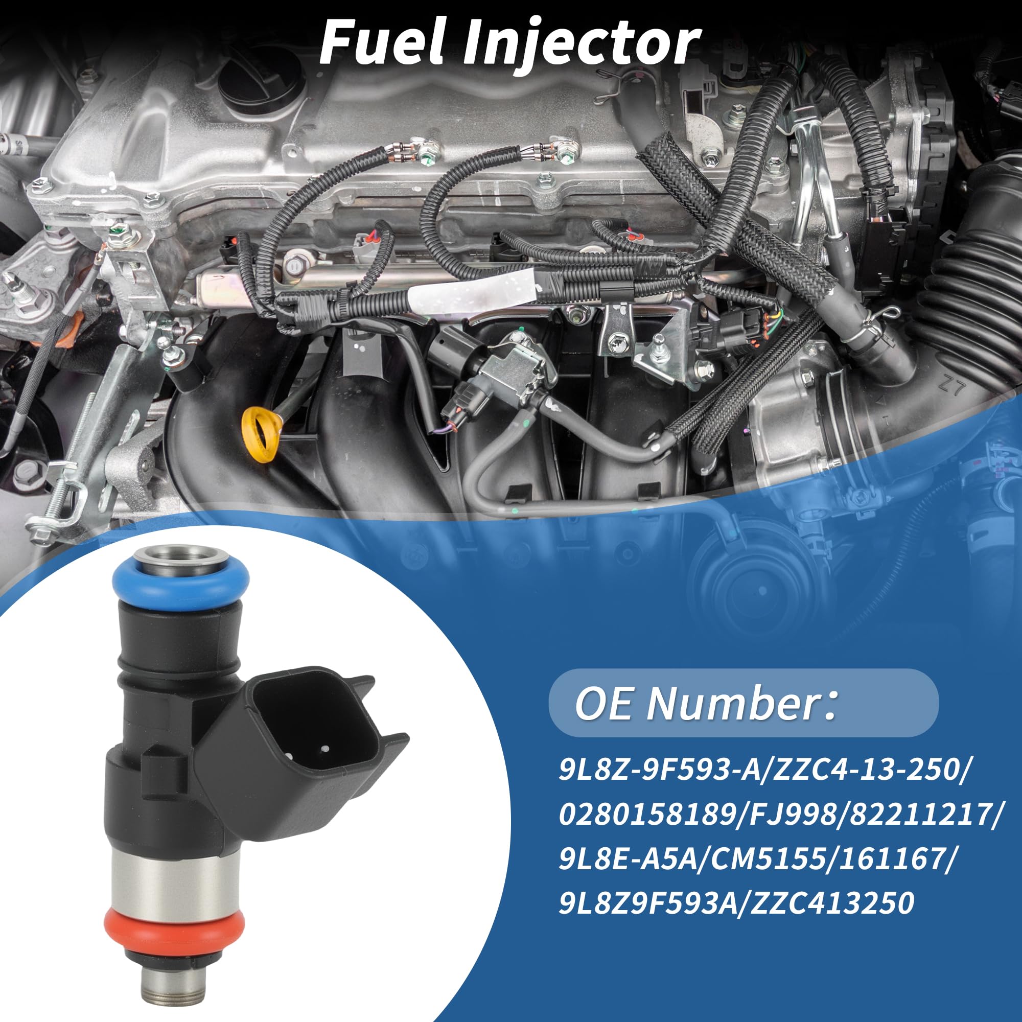A ABSOPRO Set 6 Inyectores Combustible para Ford Escape 09-12 3.0L