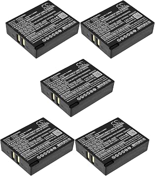5-Packs LX600LI Battery 810mAh Replacement for Eartec Ultralite HUB Hub 3.7V