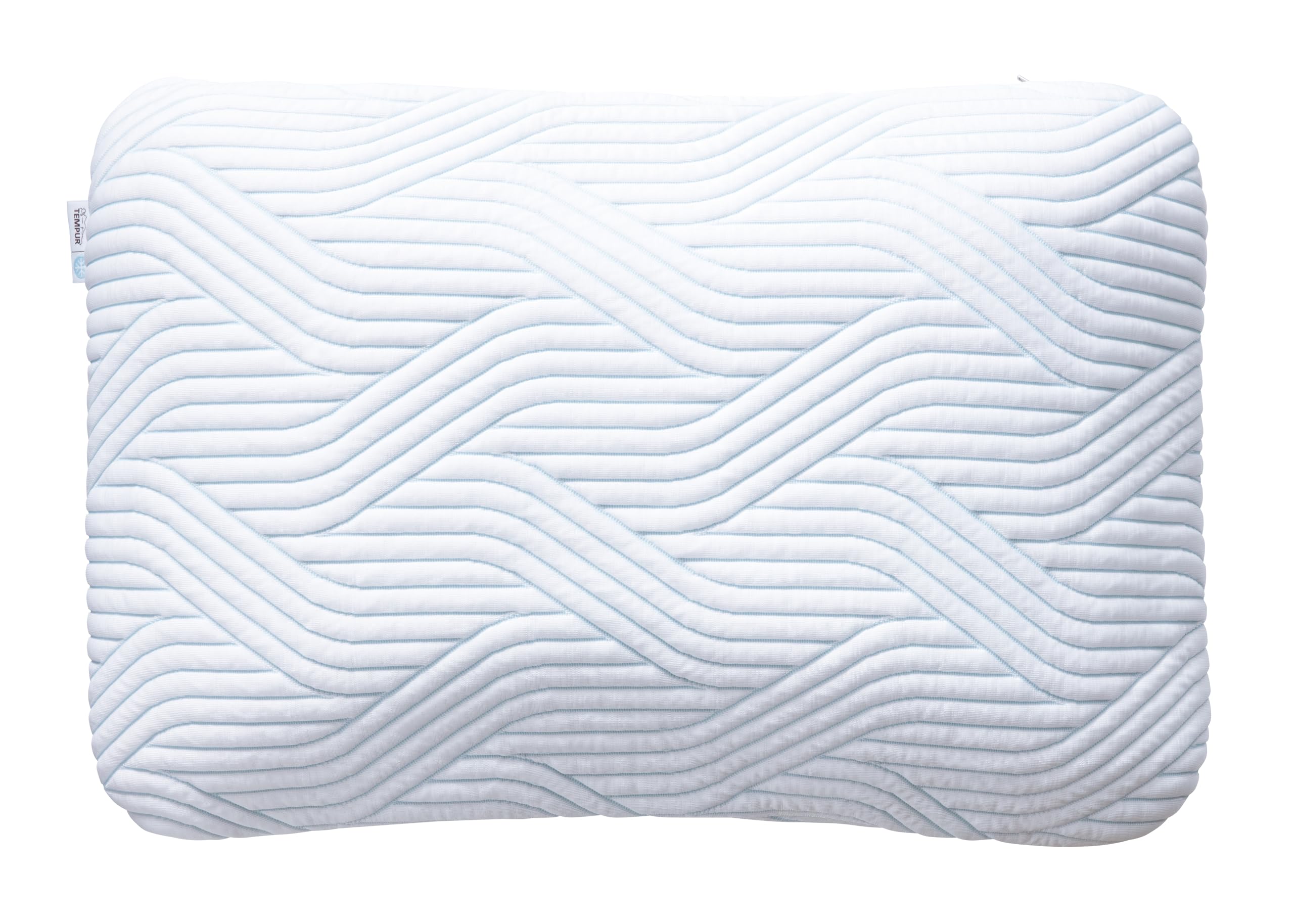 TEMPUR Symphony SmartCool poduszka do spania z pianki z pamięcią kształtu, ergonomiczna poduszka pod szyję dla osób śpiących na plecach i na boku, rozmiar S (63 x 43 x 11 cm), biała
