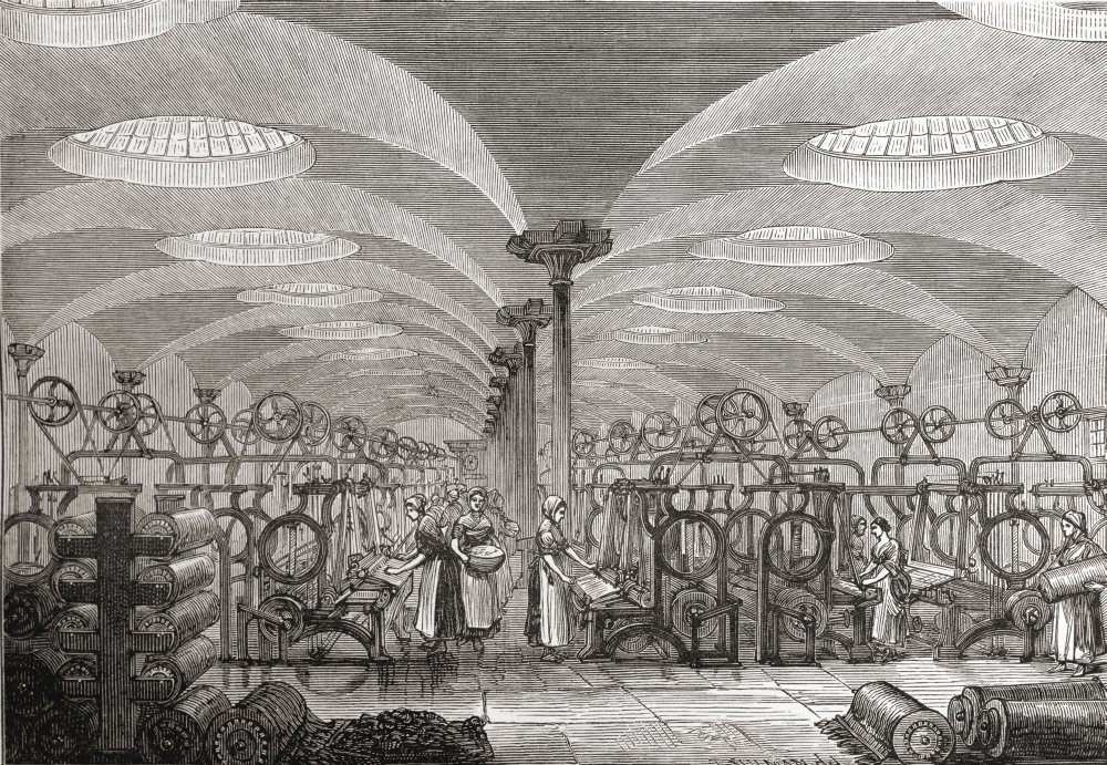 PosterazziInterior Mill Marshall Street Holbeck Leeds West Yorkshire England In The Late 19Th Century. From Our Own Country Published 1898. Poster Print, (34 x 24)