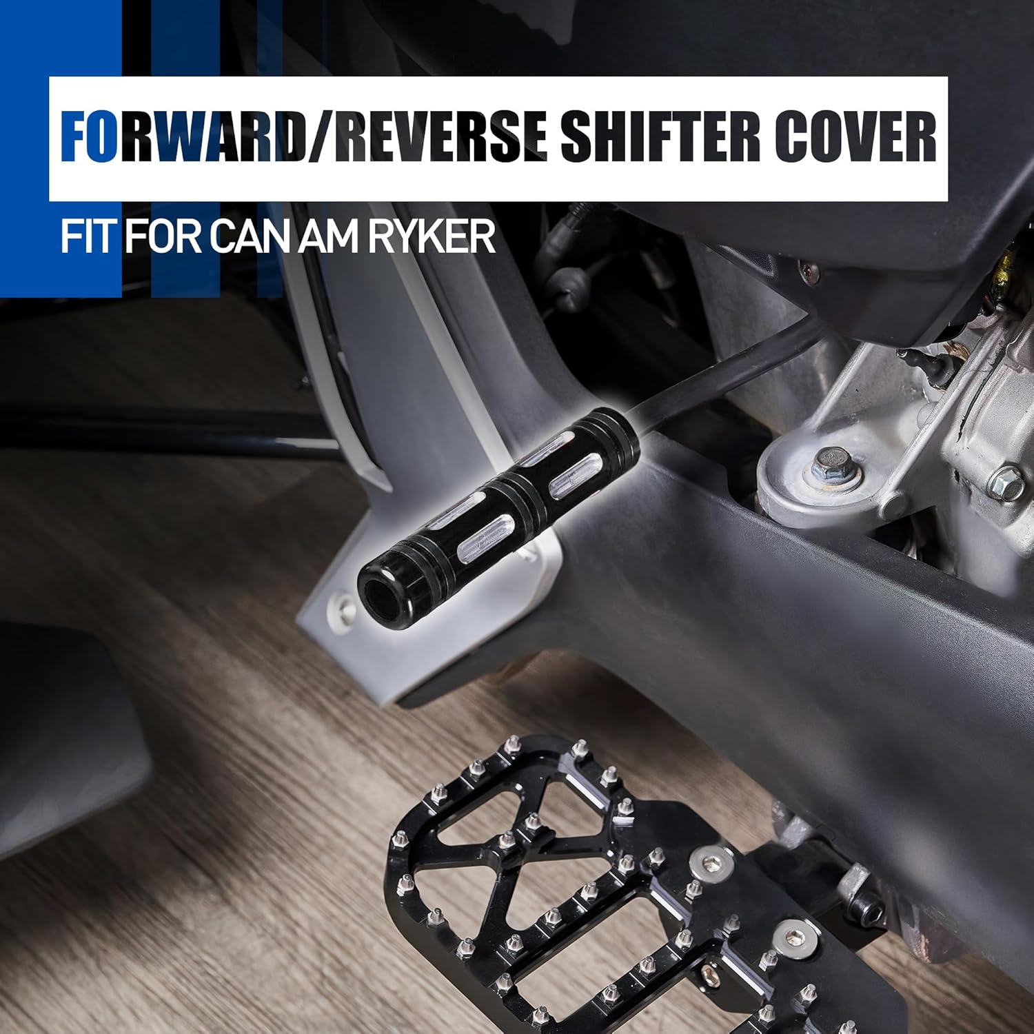 Shifter Lever Extension Cover for Can Am Ryker 600 900 ACE Rally Edition Sport 2019-2025 Aluminum Forward/Reverse Shift Lever Grip for Ryker Accessories(Black)