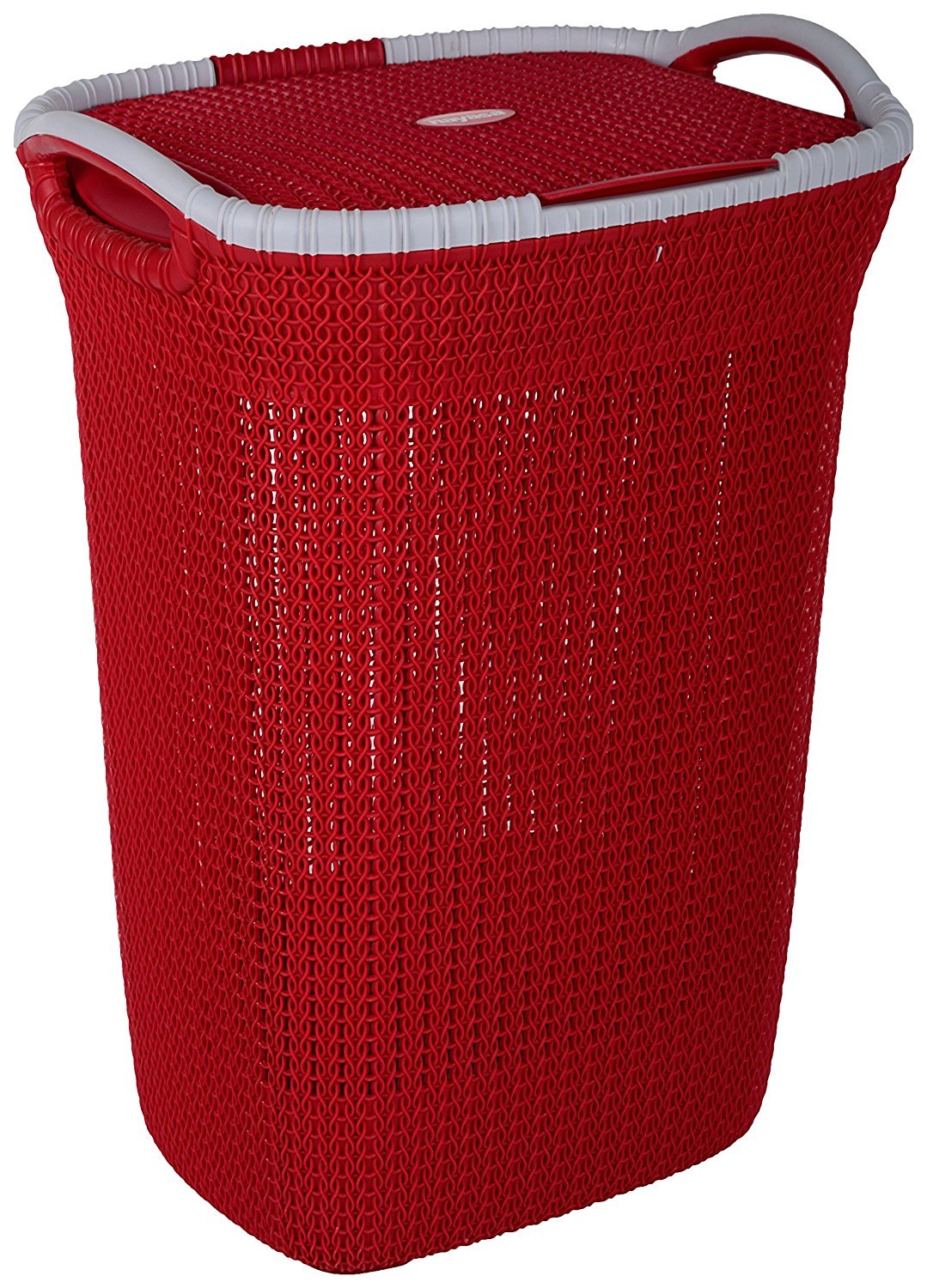Nayasa Rope 43.5 Liters Plastic Laundry Basket for Clothes with Lid | Laundry Bag for Clothes | Laundry Basket Plastic | Clothes Basket | Multipurpose Basket for Storage | Maroon-image-39