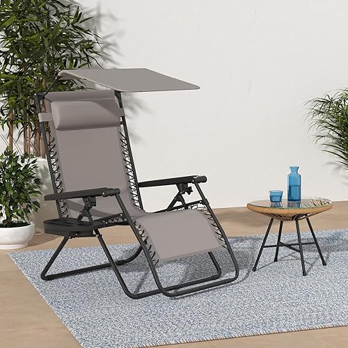Miniatura 117 de Best Choice Products Silla reclinable plegable de gravedad cero para exteriores, de patio, para salón al aire libre, con toldo ajustable, Bandera