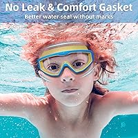 Vista 5 de Freela Gafas de natación transparentes para niños de 3 a 15 años, antiniebla, sin fugas, para piscina, playa, natación