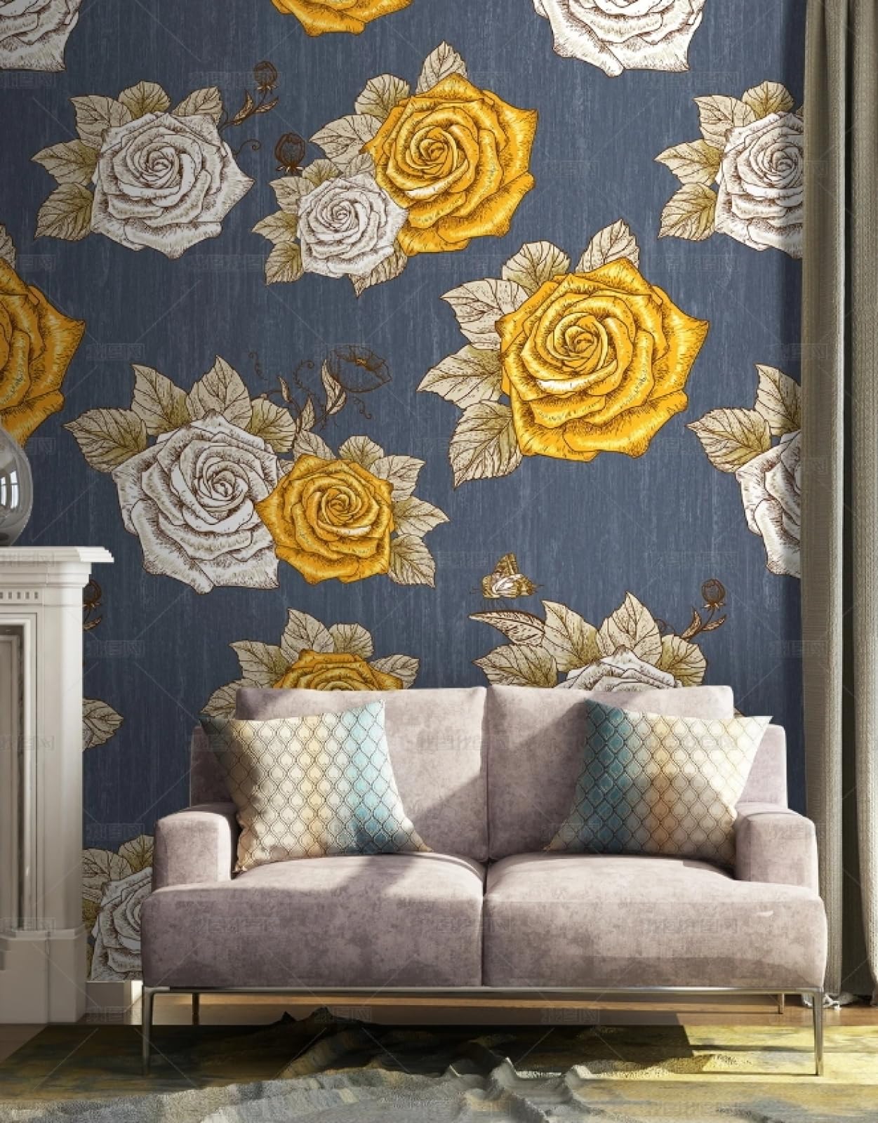 Papier peint autocollant floral pour illuminer l'ambiance de votre chambre