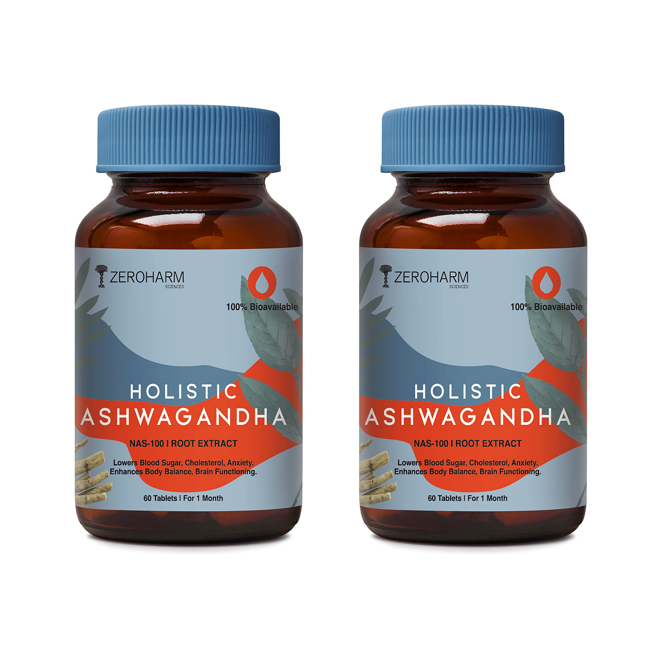 ZEROHARM Holistic Ashwagandha 120 Tablets (600 mg) - Immunity Booster - Rich in Anti Oxidants | Manage Anxiety, Stress Relief - Brain Booster Supplement |100% Water Soluble & Bioavailable (B09VT8GSGD) Amazon Price History, Amazon Price Tracker
