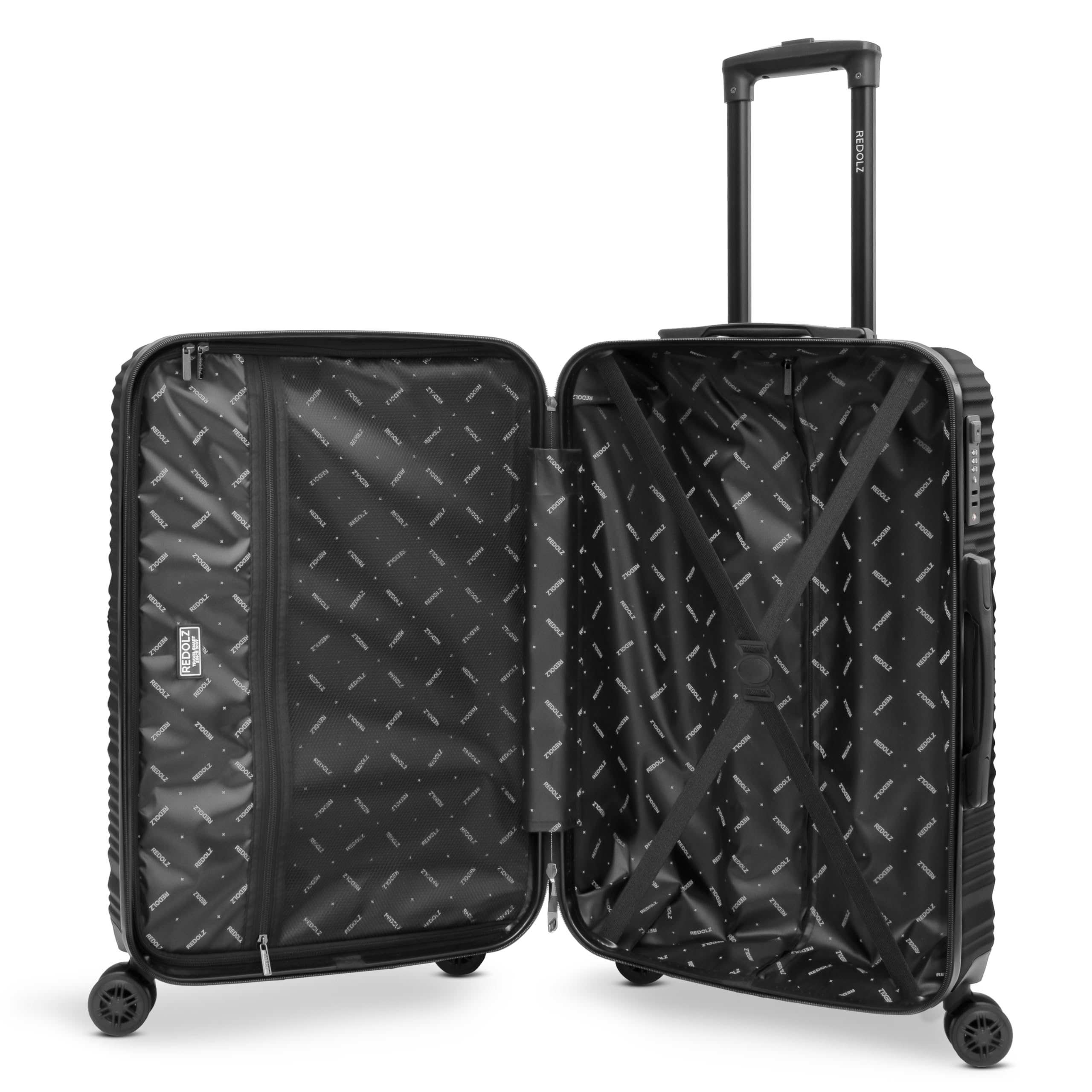 REDOLZ mittelgroßer Hartschalen Check-in Koffer | Trolley 43 x 26 x 67 cm aus hochwertigem ABS-Material | Ultra-leicht nur 3,3 kg für Damen & Herren | 4 Doppelrollen & TSA-Schloss (Essentials 16)