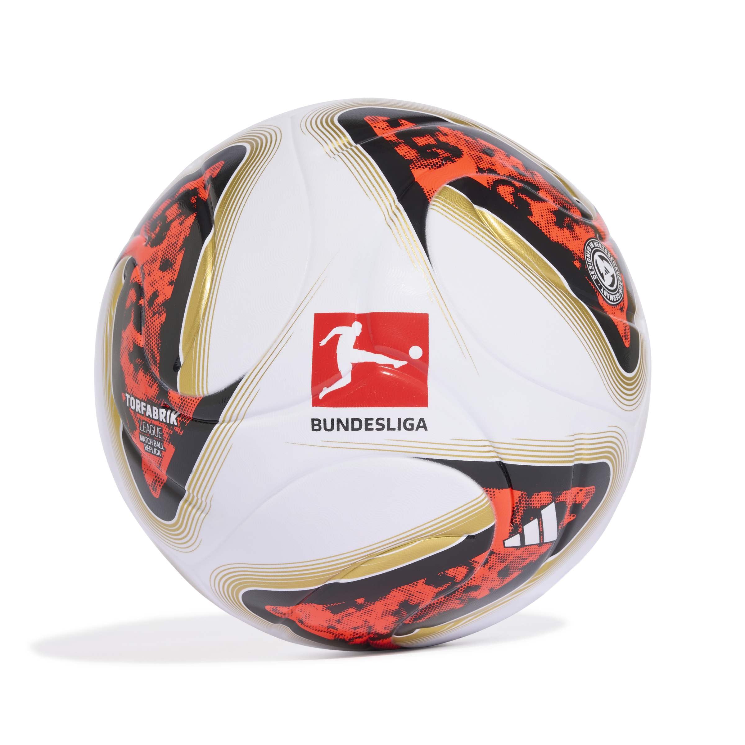 adidas Unisex Bundesliga 26/27 Torfabrik League Boxed Recreation Ball, White/Black/solar red, 4