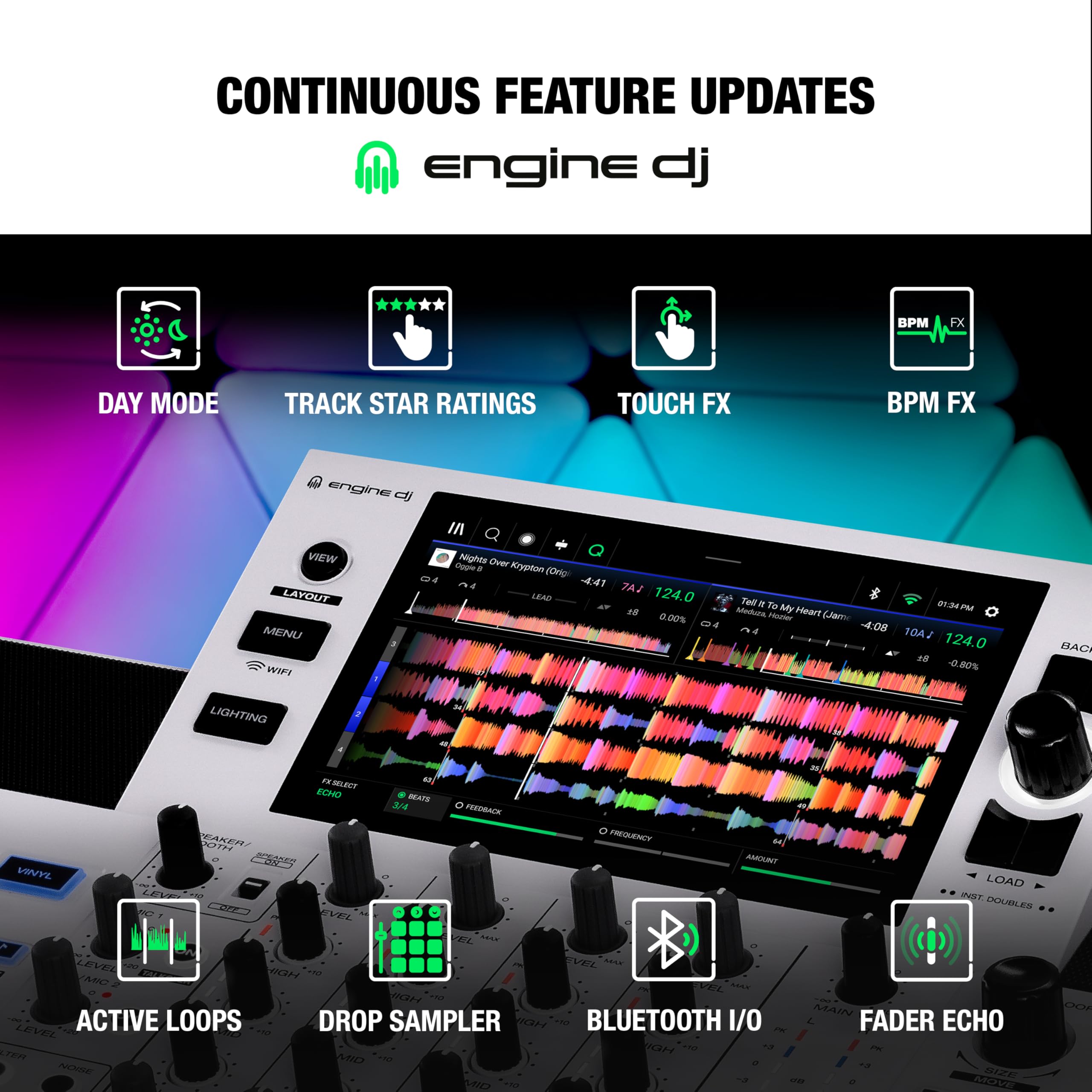 Denon DJ Controlador de DJ autônomo SC LIVE 4 com separação de