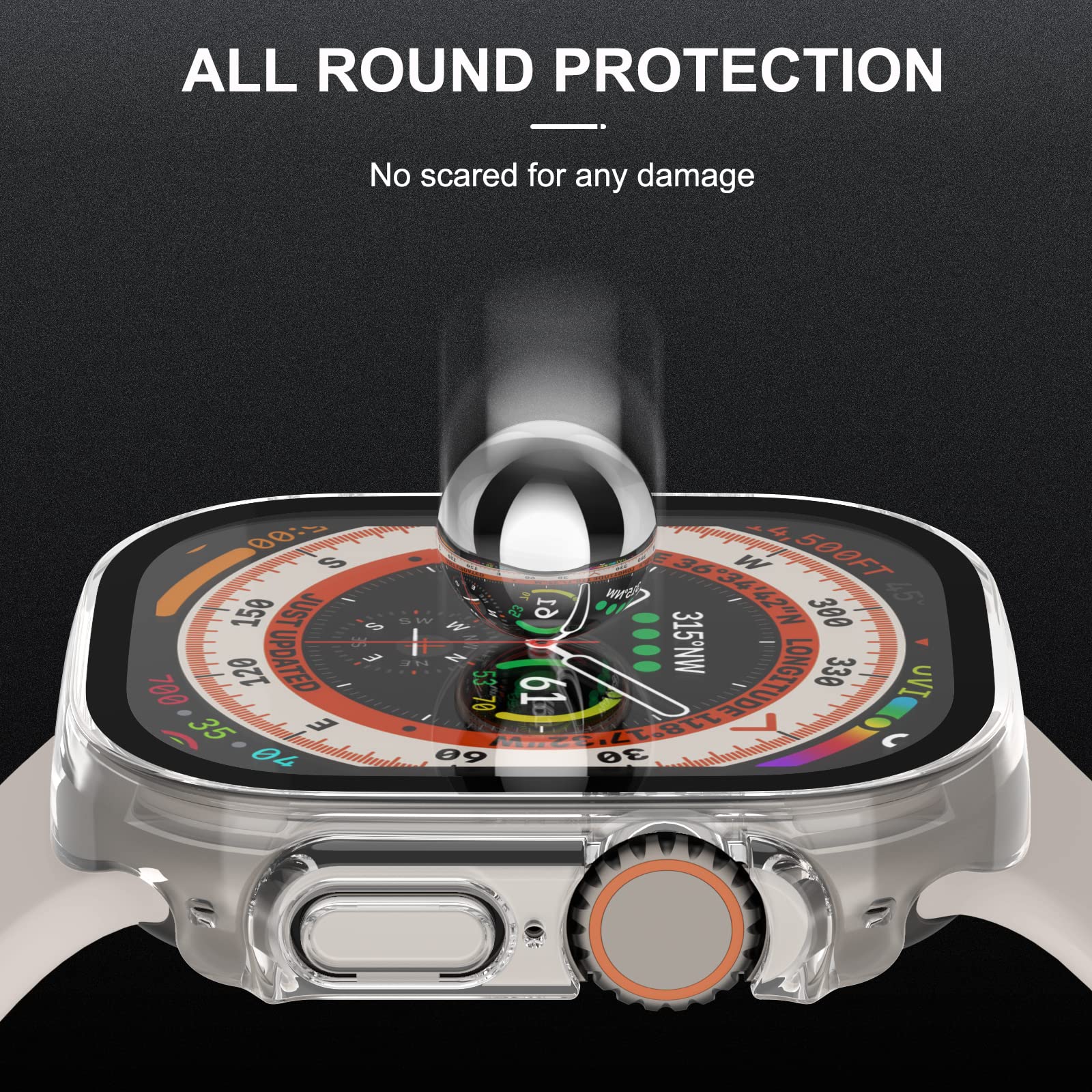 Recoppa Pack of 2 Apple Watch Ultra Protective Cases, 49 mm - Image 4