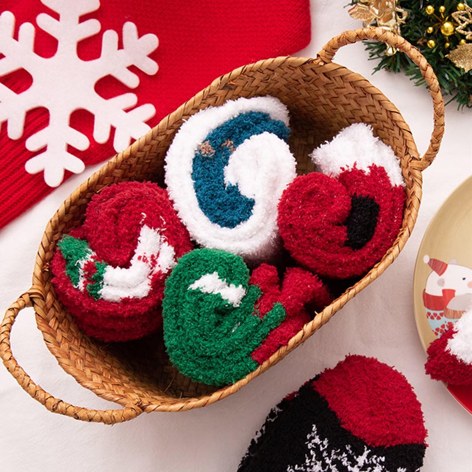 30 paia di calzini di Natale, calzini natalizi unisex in cotone per regali di Natale colorati