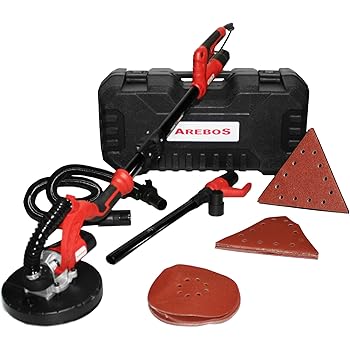 Arebos Ponceuse Autoportee A Rallonge Ponceuse Girafe Mur Et Plafond 710 W Amazon Fr Bricolage