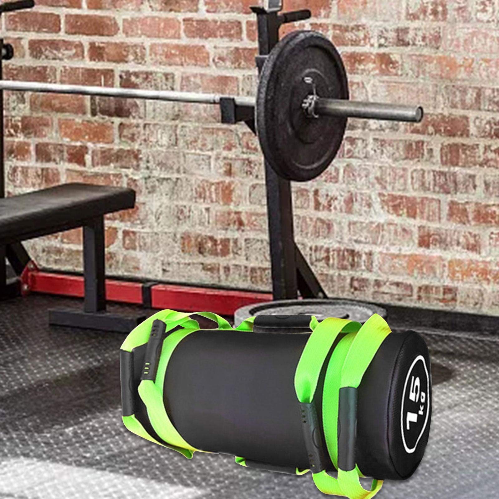 Sac Sable Fitness 15kg Réglable avec Poignées pour Haltérophilie Crossfit