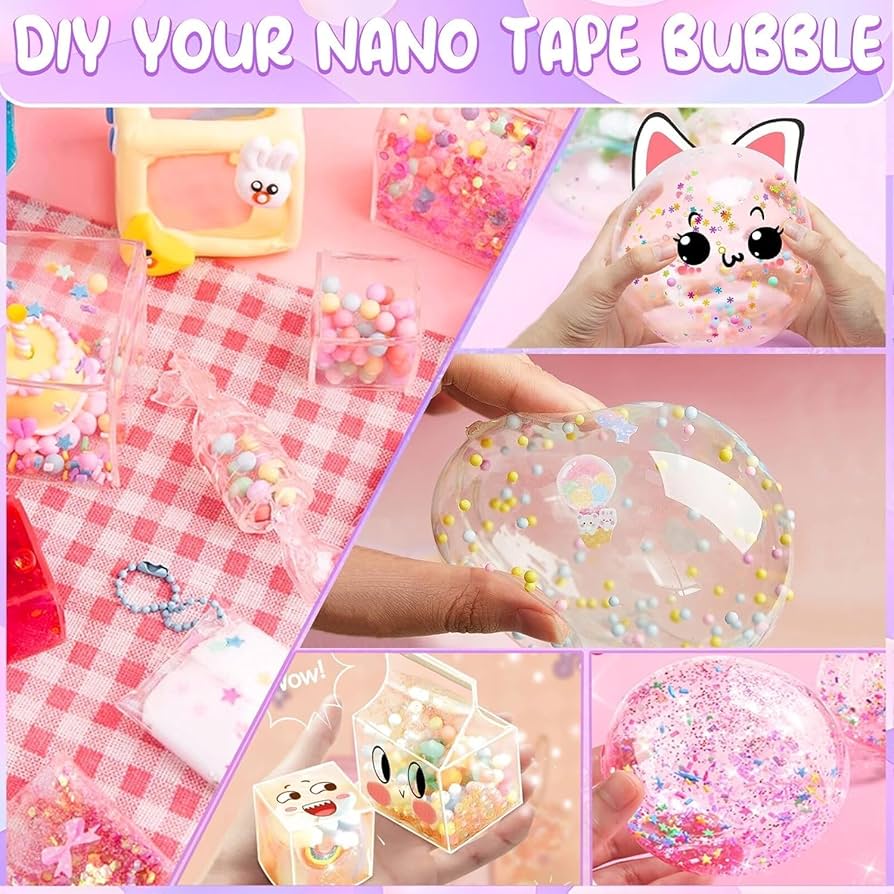 Amazon.com: Nano Tape Bubble Kit with Purple Box, Squishy