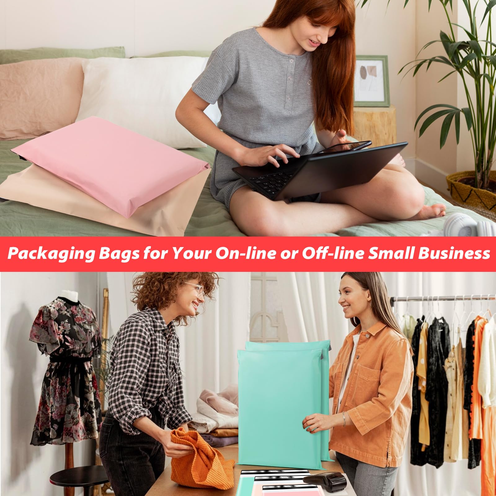 Dioxide 30pcs Bolsas para Envíos Autoadhesivas e Impermeables (25x35+28x42+32x45cm)